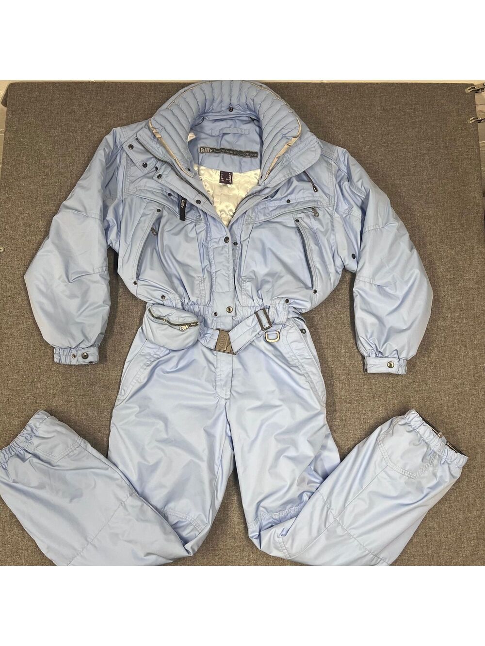 Killy Women's Light Blue 90's Ski Suit Snow Suit, Sz 12/14